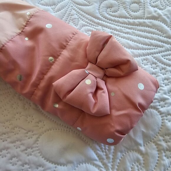 Disney Mickey Ears Coat, Pink with Bow Details, Toddler Girls 2T Faux Fur Lined - Picture 8 of 13